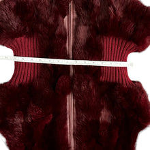 Load image into Gallery viewer, Rabbit Fur Vest Wool Shell Leather Trim
