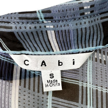 Load image into Gallery viewer, Women Sheer Plaid Blue Ruffle Long Sleeves Shirt Size Small 
