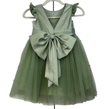 Load image into Gallery viewer, Sage Green Flower Girl Dress Size 6
