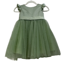 Load image into Gallery viewer, Sage Green Flower Girl Dress Size 6

