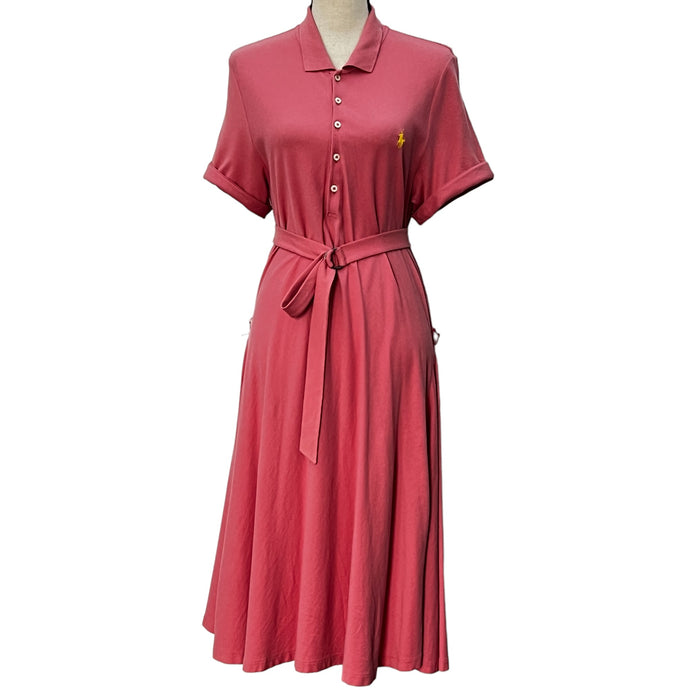 Ralph Lauren Pink  Polo Logo Dress XL 100% Cotton