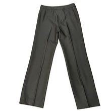 Load image into Gallery viewer, Oscar de la Renta Navy Silk Wool Blend Flat Front Trousers - Size 10
