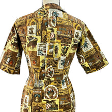 Load image into Gallery viewer, Vintage 60s Jeune Leique Travel Print Dress Size Small

