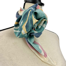 Load image into Gallery viewer, Vintage Ginnie Johansen Silk Water Lilies scarf 34 x34&quot;
