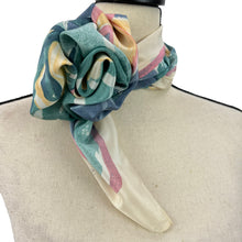 Load image into Gallery viewer, Vintage Ginnie Johansen Silk Water Lilies scarf 34 x34&quot;
