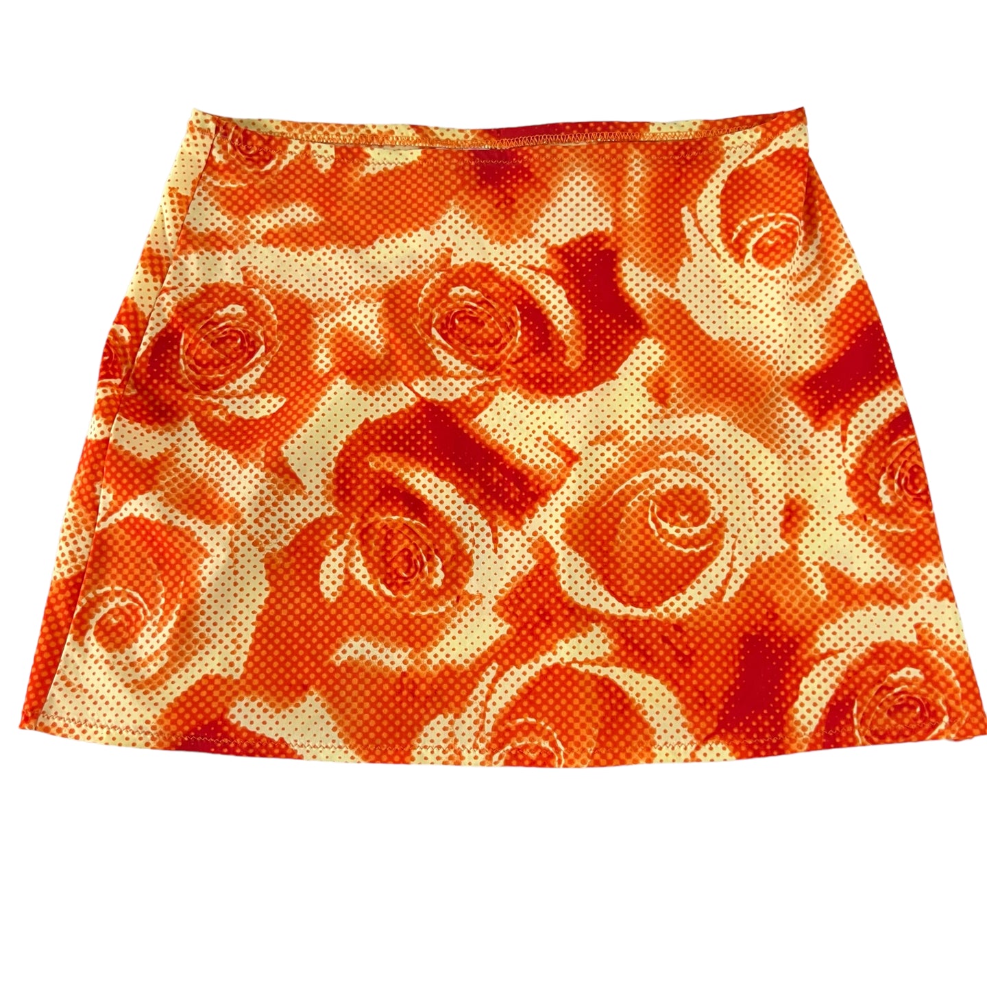 Shan Floral Orange Swim Cover up Skirt Size Medium