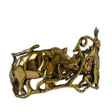 Load image into Gallery viewer, Brutalist Safari Animals Brass Cuff Bracelet
