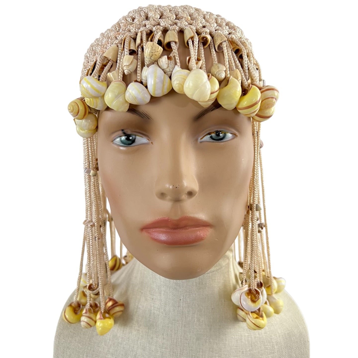 Vintage Mermaid Shell Bead Headdress