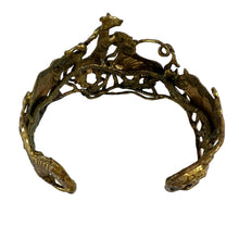Load image into Gallery viewer, Brutalist Safari Animal Brass Cuff Bracelet
