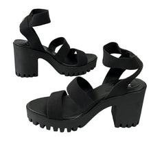 Load image into Gallery viewer, Madden Girl Black Block Heel Women Sandals Size 11
