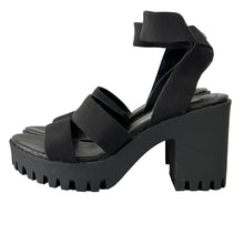 Load image into Gallery viewer, Madden Girl Black Block Heel Sandals Size 11
