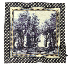 Load image into Gallery viewer, Vintage Worth Large Forest Path Square Silk Scarf

