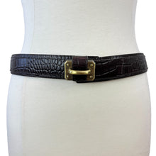 Load image into Gallery viewer, Worth Croc embossed belt. Style # G111BT01.  Made in the USA.
