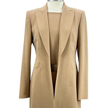 Load image into Gallery viewer, Albert Nipon Camel Jacket and Belted Sweath Dress Size 6
