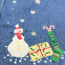 Load image into Gallery viewer, Karen Scott Christmas Denim Shirt Size 3X
