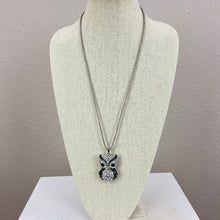 Load image into Gallery viewer, Betsey Johnson Sparkling Rhinestone Owl Pendant Necklace 30&quot;
