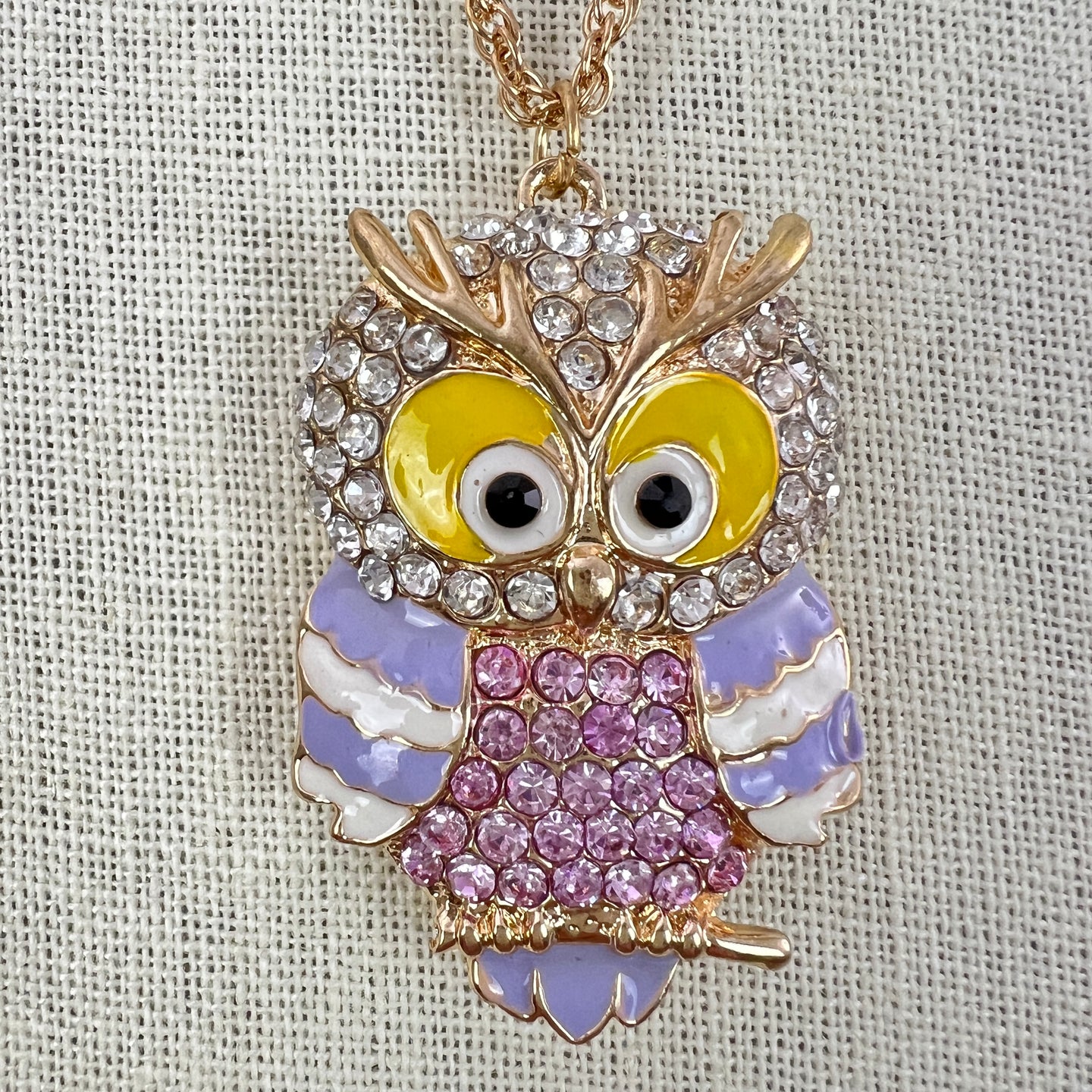 Sparkly Owl Pendant Necklace by Betsey Johnson 30