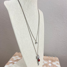 Load image into Gallery viewer, Betsey Johnson Rhinestone Red Belly Fox Pendant Necklace 30&quot;
