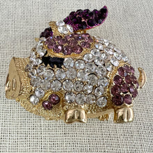 Load image into Gallery viewer, Betsey Johnson Rhinestone Cute Pig Pendant 2.5&quot;
