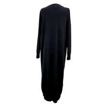 Load image into Gallery viewer, Vintage 100% Cotton Long Black Long Sleeve Knit Dress Size M/L
