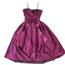 Load image into Gallery viewer, 80s Formal Dress with Bow on Back Size XS/Small
