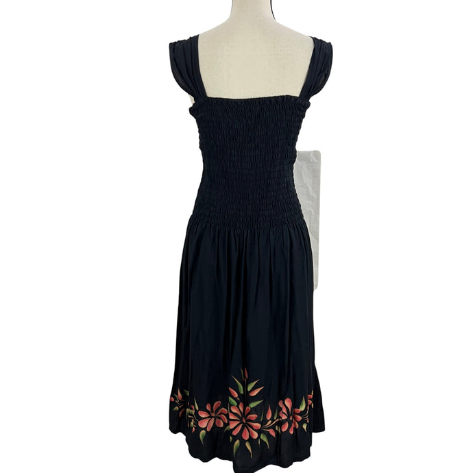 Black Rayon Summer Dress Size S/M