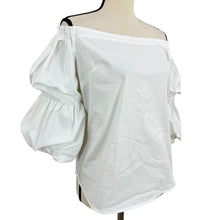 Load image into Gallery viewer, Banana Republic White Puff Sleeve Blouse Size Small
