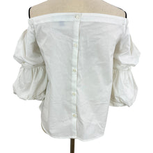 Load image into Gallery viewer, Banana Republic White Puff Sleeve Blouse Size Small
