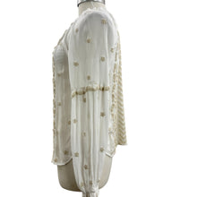 Load image into Gallery viewer, Hale Bob Los Angeles Embroidered Cotton Linen Peasant Top Size XS
