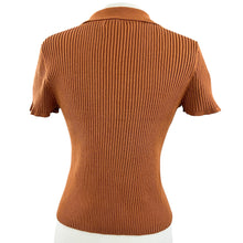 Load image into Gallery viewer, Vintage Calvin Klein 3/4 Button Collar Short Sleeve Knit Top Size Lg
