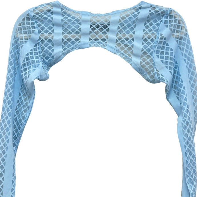 Y2K Baby Blue Mesh Shrug Size Small