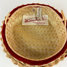 Load image into Gallery viewer, Vintage Red Raffia Pillbox Hat
