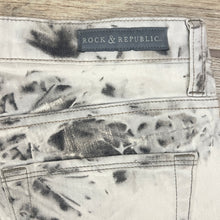 Load image into Gallery viewer, Rock &amp; Republic White Tie Dye Berlin Skinny Jeans Women Acid Wash Size 10
