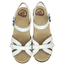 Load image into Gallery viewer, Dansko Season Adjustable White Leather Sandal Size US/6.5-7
