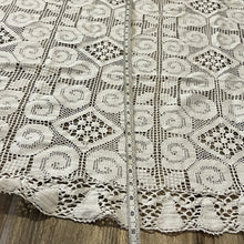 Load image into Gallery viewer, Vintage Hand Crochet Lace Tablecloth Granny Chic Size 50 x 38
