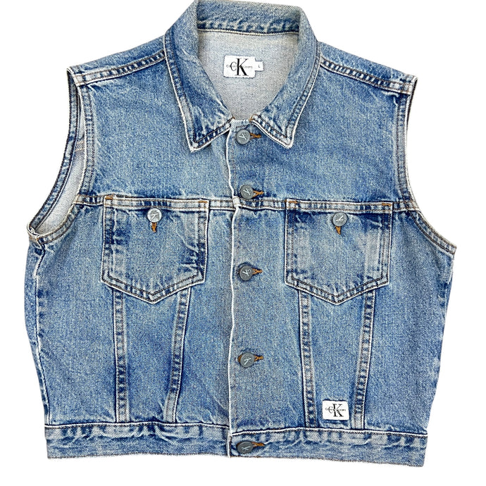 CK Jeans Cotton Denim Vest Size Large