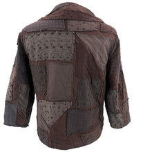 Load image into Gallery viewer, Brown Embroidered Patchwork Jacket Size Medium
