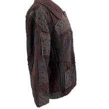 Load image into Gallery viewer, Brown Embroidered Patchwork Jacket Size Medium
