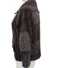 Load image into Gallery viewer, Brown Embroidered Patchwork Jacket Size Medium
