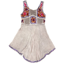Load image into Gallery viewer, Sleeveless Embroidered Patchwork Dress Size S/M
