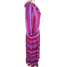 Load image into Gallery viewer, Vintage 80s Pink Ruffle Boho Maxi Dress Size M

