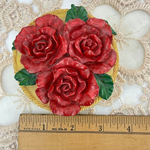 Load image into Gallery viewer, Vintage Round Rose Trinket Box 3.5&quot;
