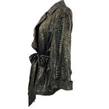 Load image into Gallery viewer, Alex Evenings Gold Bronze Lame Wrap Blouse Top Size 3X
