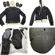 Load image into Gallery viewer, Women&#39;s Speed and Strength Protective Denim Motorcycle Jacket with Removable Armour. Size Medium. 
