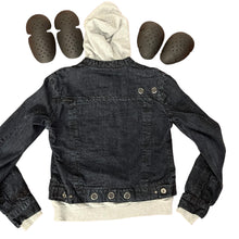 Load image into Gallery viewer, Speed and Strength Protective Denim Motorcycle Jacket Size Medium
