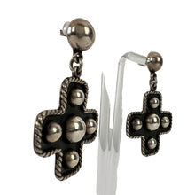 Load image into Gallery viewer, 925 Silver Cross Earrings with a 3 demential design

