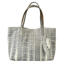 Load image into Gallery viewer, Nancy Gonzalez Erica Soft Python Tote bag with Feathers 

