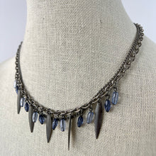 Load image into Gallery viewer, Double Strand Silver Tone Fringe Womens Necklace 19&quot;
