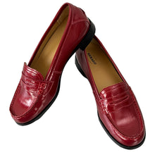 Load image into Gallery viewer, Sebago Women’s Red Patent Leather Penny Loafer Size 10
