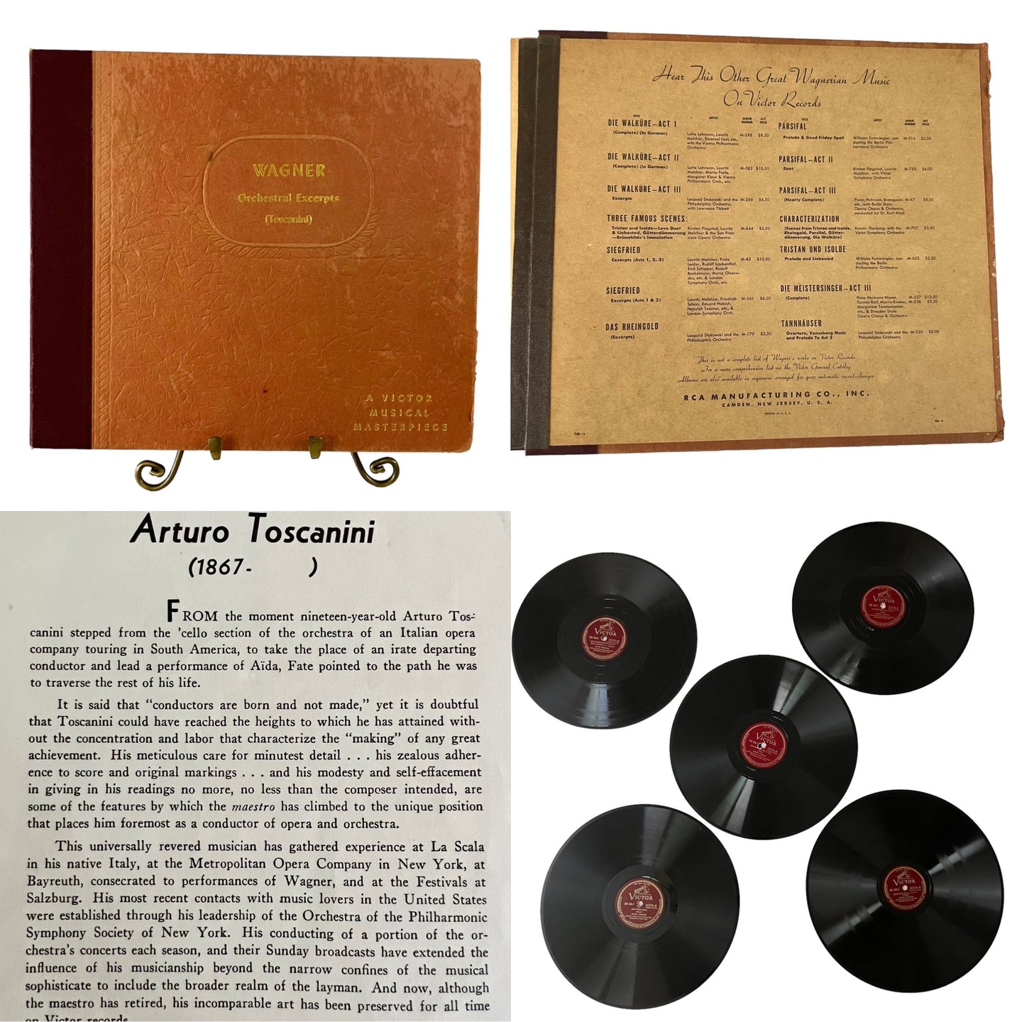 RCA Victor Red Seal/Red Label Records - Wagner  Orchestral Excerpts (Toscanini)  Arturo Toscanini And The Philharmonic Symphony Orchestra of New York.